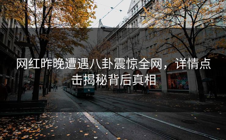 网红昨晚遭遇八卦震惊全网，详情点击揭秘背后真相