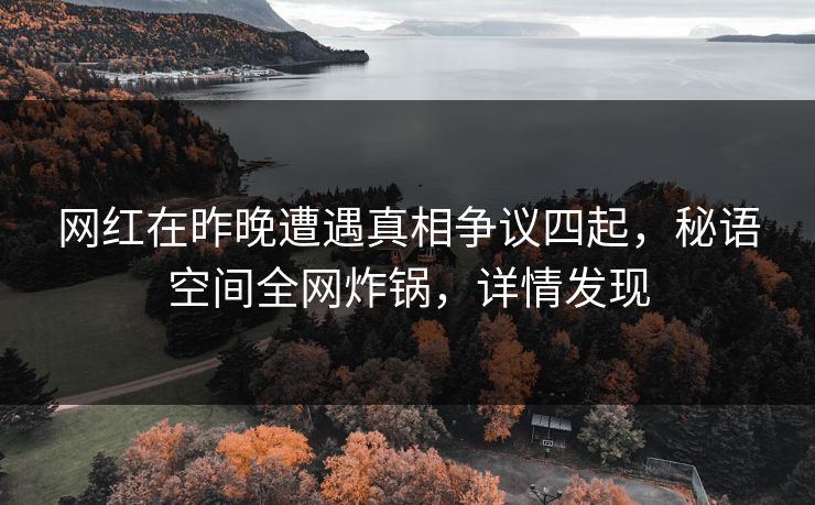 网红在昨晚遭遇真相争议四起,秘语空间全网炸锅,详情发现 网红在昨晚遭遇真相争议四起,秘语空间全网炸锅,详情发现